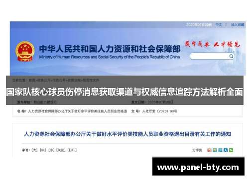 国家队核心球员伤停消息获取渠道与权威信息追踪方法解析全面